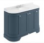 Bayswater Bathrooms 1200mm Stiffkey Blue 4-Door Curved Basin Cabinet