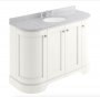 Bayswater Bathrooms 1200mm Pointing White 4-Door Curved Basin Cabinet