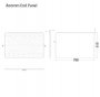 The White Space Scene Bath End Panel - 800mm Long -