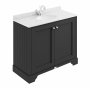 Bayswater Bathrooms Matt Black 1000mm 2-Door Basin Cabinet