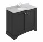 Bayswater Bathrooms Matt Black 1000mm 2-Door Basin Cabinet