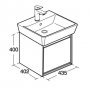 Ideal Standard Connect Air Cube 1 Drawer Vanity Unit for 500mm Basin (Matt Dark Brown with Matt White Interior)