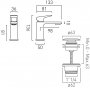 Vado Cameo Lever Mini Mono Basin Mixer for Low Pressure System with Waste - Matt White