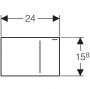 Geberit Sigma 70 White Glass Dual Flush Plate For Sigma Cistern 12cm