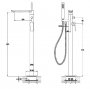 RAK Blade Freestanding Bath Shower Mixer