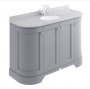 Bayswater Bathrooms 1200mm Plummett Grey 4-Door Curved Basin Cabinet