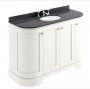 Bayswater Bathrooms 1200mm Pointing White 4-Door Curved Basin Cabinet