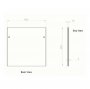 The White Space Scene Wall Hung Bathroom Mirror - 800mm Wide -