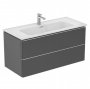 Ideal Standard Strada II 1000mm 2 Drawer Wall Hung Matt Anthracite Vanity Unit