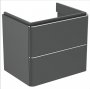 Ideal Standard Strada II 600mm Wall Hung Matt Anthracite Washbasin Unit with 2 Drawers