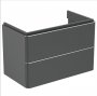 Ideal Standard Strada II 800mm Wall Hung Matt Anthracite Washbasin Unit with 2 Drawers