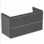 Ideal Standard Strada II 1000mm Wall Hung Matt Anthracite Washbasin Unit with 2 Drawers