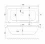 Carron Profile DE 1600 x 800mm Carronite Bath