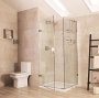 Roman Liberty 10mm Hinged Door 760mm with Side Panel (Corner Fitting)