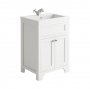 Harrogate Ripley Arctic White 600mm Vanity Unit with Basin