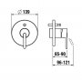 Laufen Lua Concealed 2 Outlet Bath Mixer - Chrome