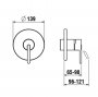 Laufen Lua Concealed 1 Outlet Shower Mixer - Chrome