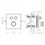 Ideal Standard Ceratherm Navigo Built-In Thermostatic 2 Outlet Square Shower Mixer - Silk Black