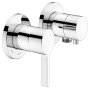 Keuco Edition 400 Single Lever Mixer Set Up 2-Way With Wall Outlet for Shower Hose - Chrome