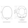 Tavistock Alpine Gloss White Soft Close Thermoset Seat