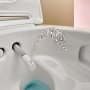 Geberit Aquaclean Mera Classic Rimless Wall Hung Shower Toilet in Gloss Chrome/White