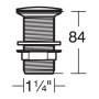 Ideal Standard Unslotted Click Plug Basin Waste