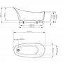 BC Designs Copper/Nickel Boat Bath 1700mm