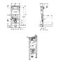 Geberit Alpha 1120mm Wall Hung Cistern Frame & Alpha01 Round Flush Plate