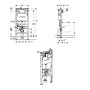 Geberit Alpha 1120mm Wall Hung Cistern Frame & Alpha01 Square Flush Plate