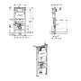 Geberit Alpha 1120mm WC Frame & Cistern for Wall Hung WC