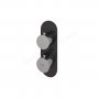 RAK Feeling Thermostatic 1 Outlet 2 Handle Black Round Shower Valve