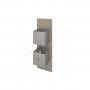 RAK Feeling Thermostatic 1 Outlet 2 Handle Cappuccino Square Shower Valve