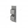 RAK Feeling Thermostatic 1 Outlet 2 Handle Grey Square Shower Valve