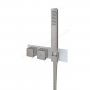 RAK Thermostatic 2 Outlet 2 Handle White Square Shower Valve Including Shower Kit