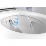 Geberit Aquaclean Mera Classic Rimless Wall Hung Shower Toilet in Gloss Chrome/White