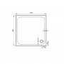 Kudos Kstone 1000 x 1000mm Square Shower Tray