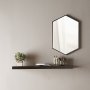 Origins Living Docklands Black Hexagonal Mirror