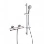 RAK Cool Touch Square Thermostatic Shower Valve with 820mm Slide Rail Kit