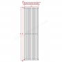 RAK 400 x 1700 Casa Mila Chrome Radiator