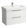 Laufen Base 810mm 2 Drawer Vanity Unit - Gloss White