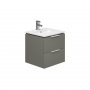 Essential Dakota 600mm Unit with Basin & 2 Drawers, Onyx Grey