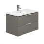 Essential Dakota 800mm Unit with Basin & 2 Drawers, Onyx Grey