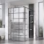 Roman Liberty 10mm 1057mm Black Grid Wetroom Corner Panel