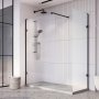 Roman Liberty 8mm 857mm Fluted Glass Wetroom Corner Panel