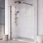 Roman Liberty 8mm 857mm Fluted Glass Wetroom Corner Panel