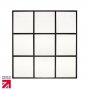 Roman Black Grid Square Mirror 950 x 950mm