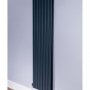 DQ Heating Strata 1800 x 528mm Vertical Double Anthracite Radiator