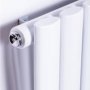 DQ Heating Cove 1800 x 413mm Vertical Single Column White Radiator