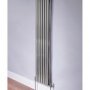 DQ Heating Cove 1800 x 413mm Vertical Single Column Brushed Stainless Steel Radiator
