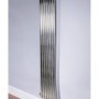 DQ Heating Cove 1800 x 413mm Vertical Double Column Polished Stainless Steel Radiator
